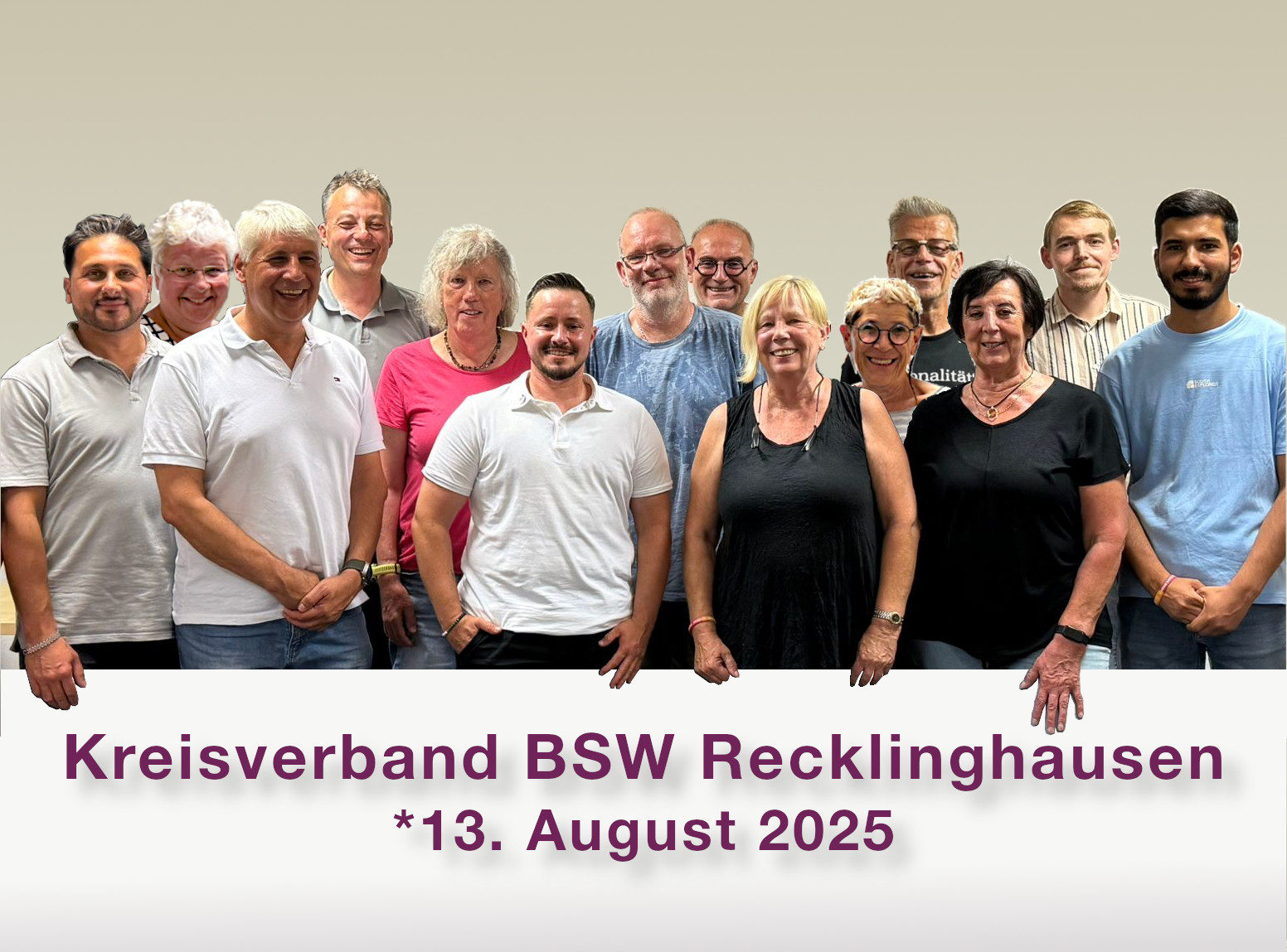 Foto der gew&auml;hlten Mitglieder des Kreisvorstands am Gr&uuml;ndungstsg
